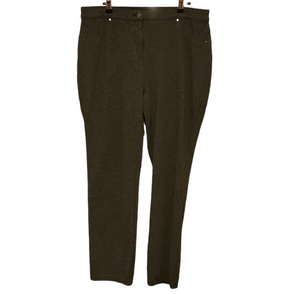 Chico's Pants - Chicos Ponte knit charcoal gray pants size 2 or large/12